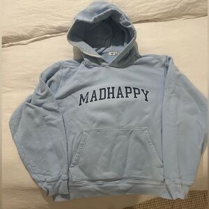 Madhappy Campus Cotton Unisex Hoodie Light Blue